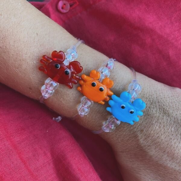 pulsera de cangrejos de cristal