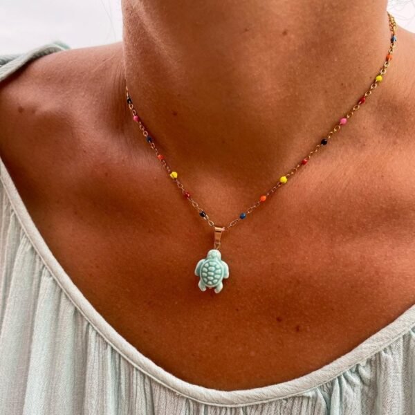 COLLAR ACERO COLGANTE TORTUGA