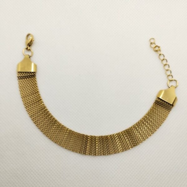 PULSERA ACERO DORADO COTA DE MALLA